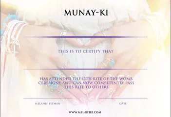 Munay-Ki Certificate